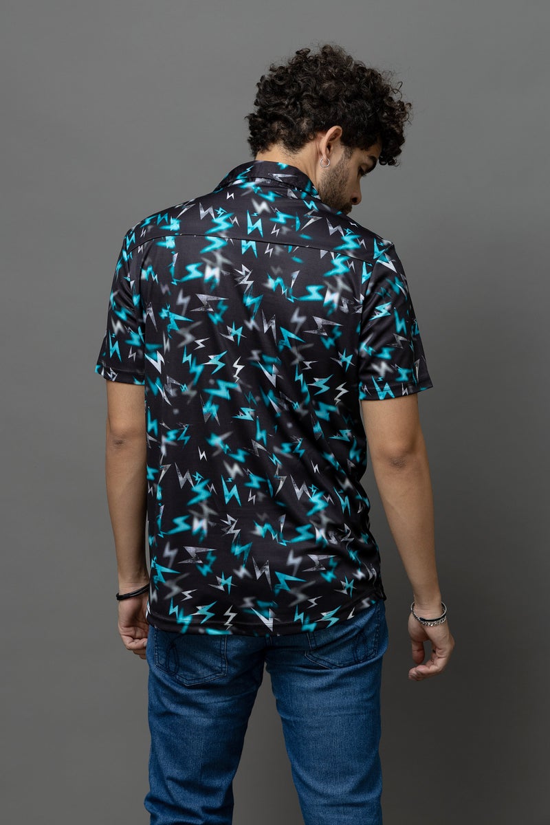 Go Devil Printed Black Shirt for Men - Image 2
